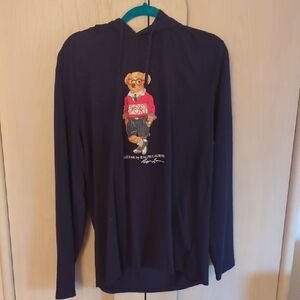 Polo Ralph Lauren Navy Hoodie with Bear Design *NWOT*